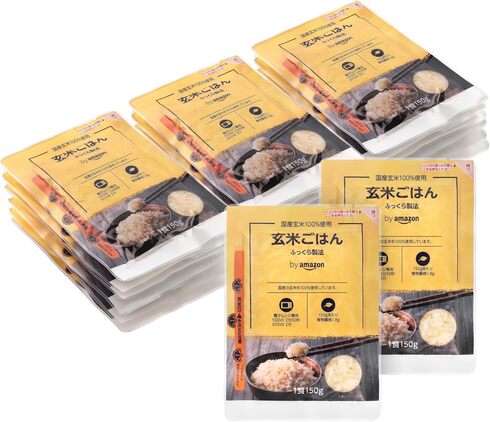 大潟村あきたこまち生産者協会「by Amazon 国産玄米100％使用 玄米ごはん 150g×20袋」
