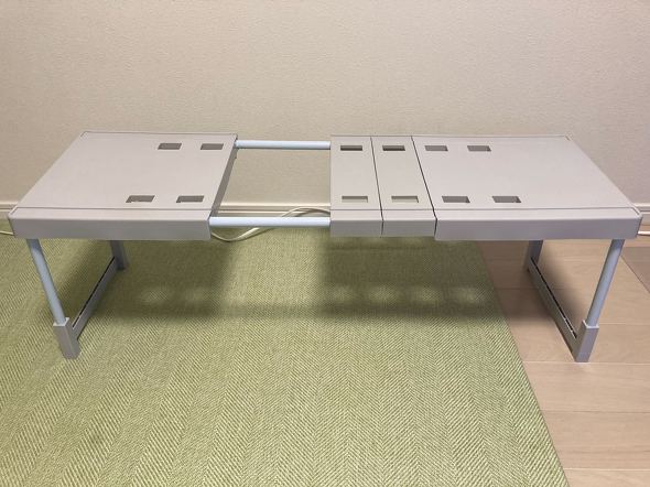 伸ばしたときは隙間に注意