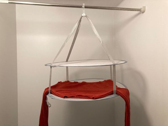 ニットが伸びずに乾かせる
