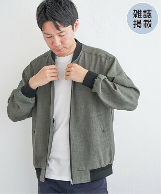 ikk（イッカ）イージーケアリネンライクブルゾン