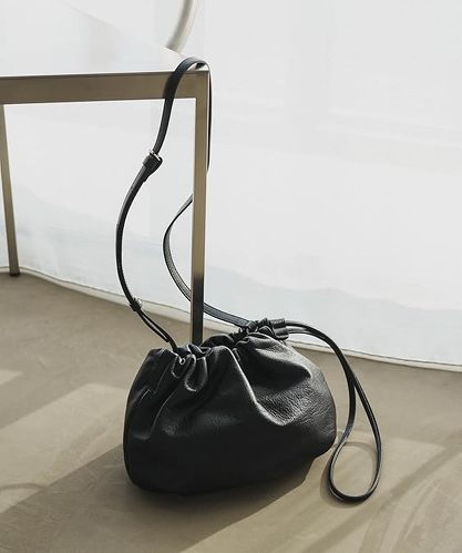 ラシット レザー巾着4WAYショルダーバッグ