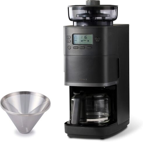 シロカ「コーン式全自動コーヒーメーカー カフェばこPRO CM-6C261（K）」