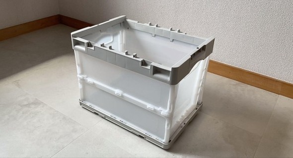 無印良品の「再生ポリプロピレン入り 折りたたみコンテナ」をレビュー
