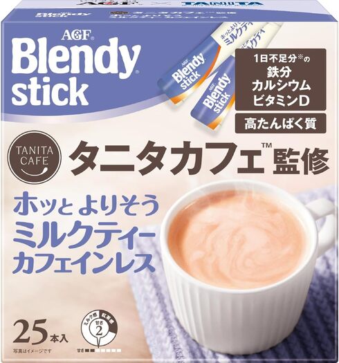 AGF「ブレンディ スティック ホッとよりそうミルクティー カフェインレス 25本」