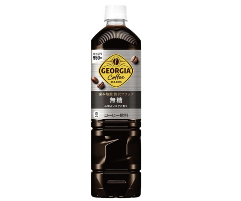 コカ・コーラ「ジョージア 深み焙煎贅沢ブラック 無糖 950ml」