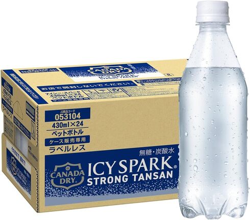 コカ・コーラ「アイシー・スパーク from カナダドライ ラベルレス 430ml×24本」