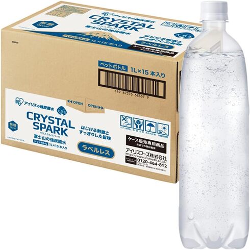 アイリスオーヤマ「富士山の強炭酸水 CRYSTAL SPARK 1000ml×15本」