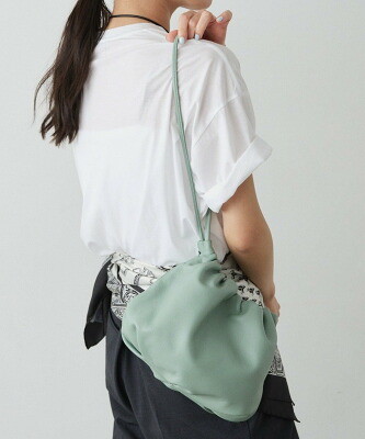 ラシット レザー巾着4WAYショルダーバッグ