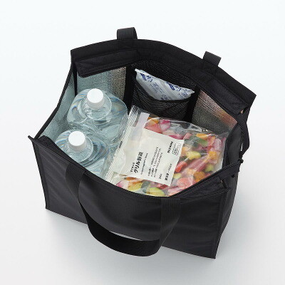 無印良品 ポリエステル 買い物バッグ 大／保冷剤用ポケット付き