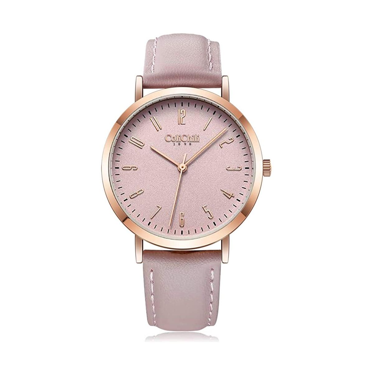 大流行中！ Hannah Martin レディース 腕時計 おしゃれ クラシック シンプル 女性 時計 ビジネス クォーツ ローズゴールド+ピンク