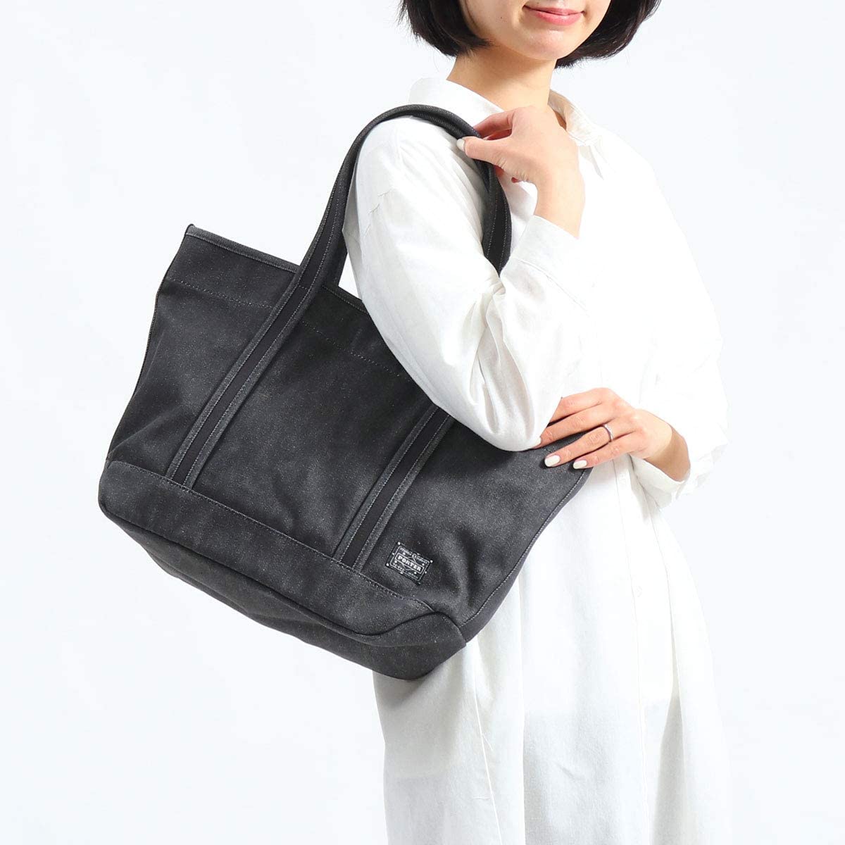 PORTER GIRL BOYFRIEND TOTE DENIM (M)ブリーチ PORTER GIRL BOYFRIEND 