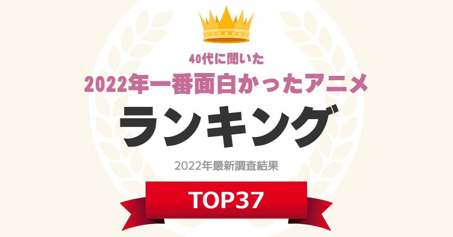 40代に聞いた 22年一番面白かったアニメ ランキングtop37 第1位は Spy Family 22年最新調査結果 1 7 ねとらぼ調査隊