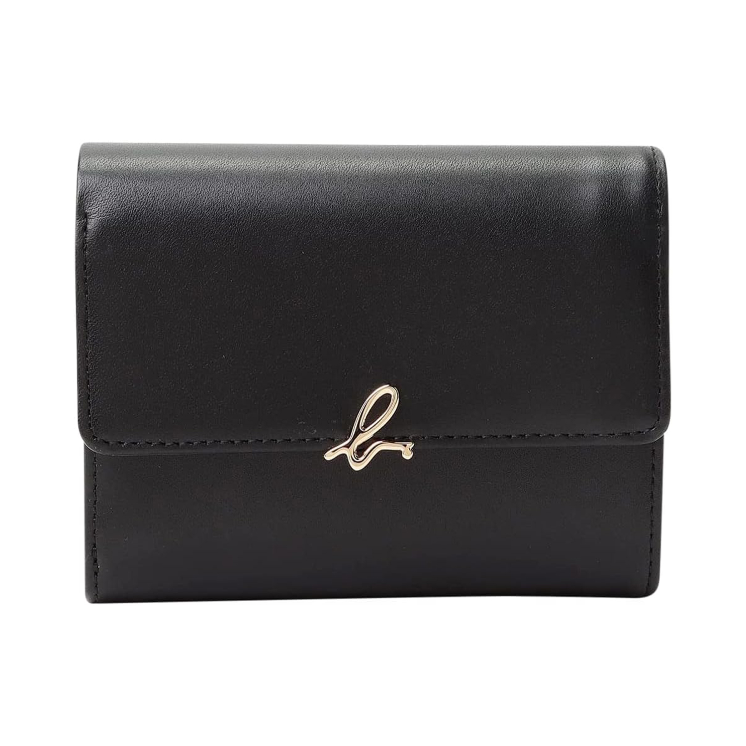 財布】agnes b. めんどくさく アニエスベー 二つ折り がま口 ロゴ  