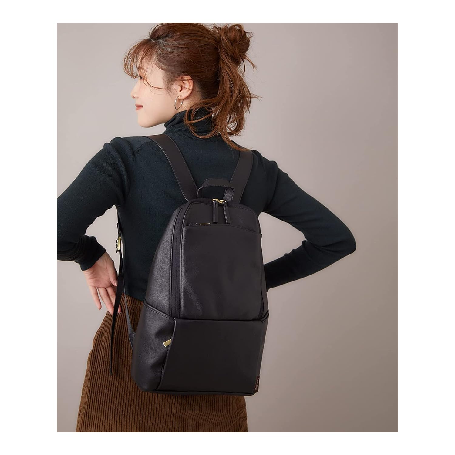 LGB バッグパック　ナイロン製　ブラック　ミニバッグ付き sb-bag1113_1.jpg