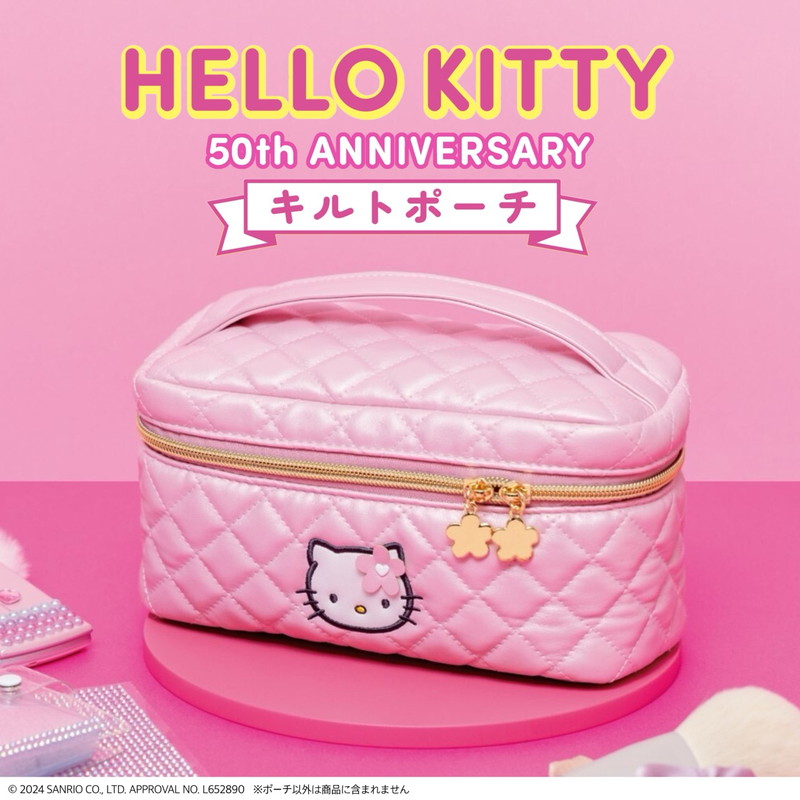 HELLO KITTY 50th ANNIVERSARY キルトポーチ