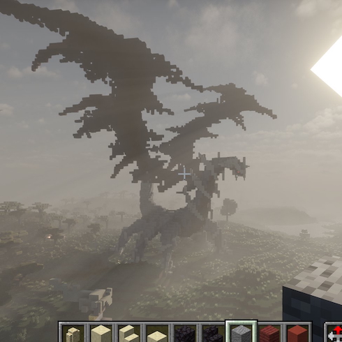 マイクラで作ったギラティナ