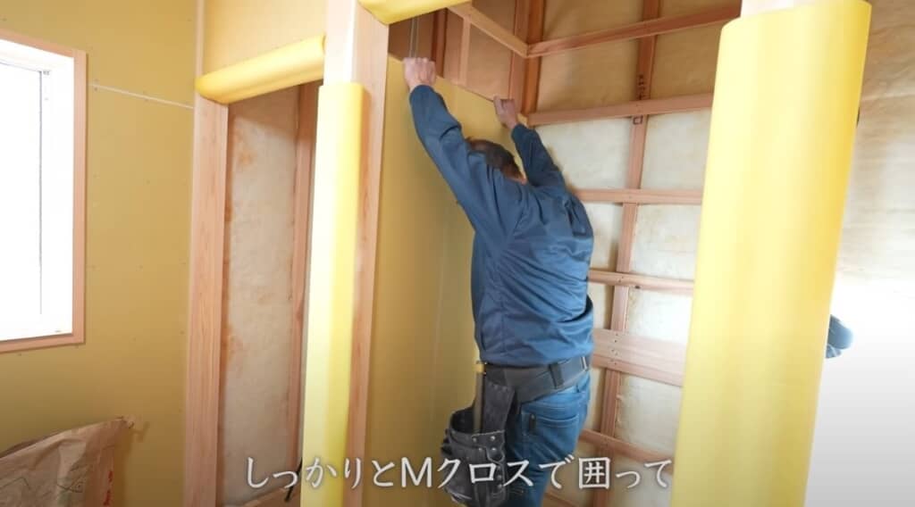 Mクロスを張ります