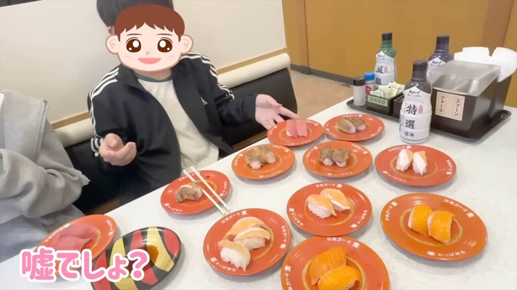 かっぱ寿司に来た辻希美ファミリー
