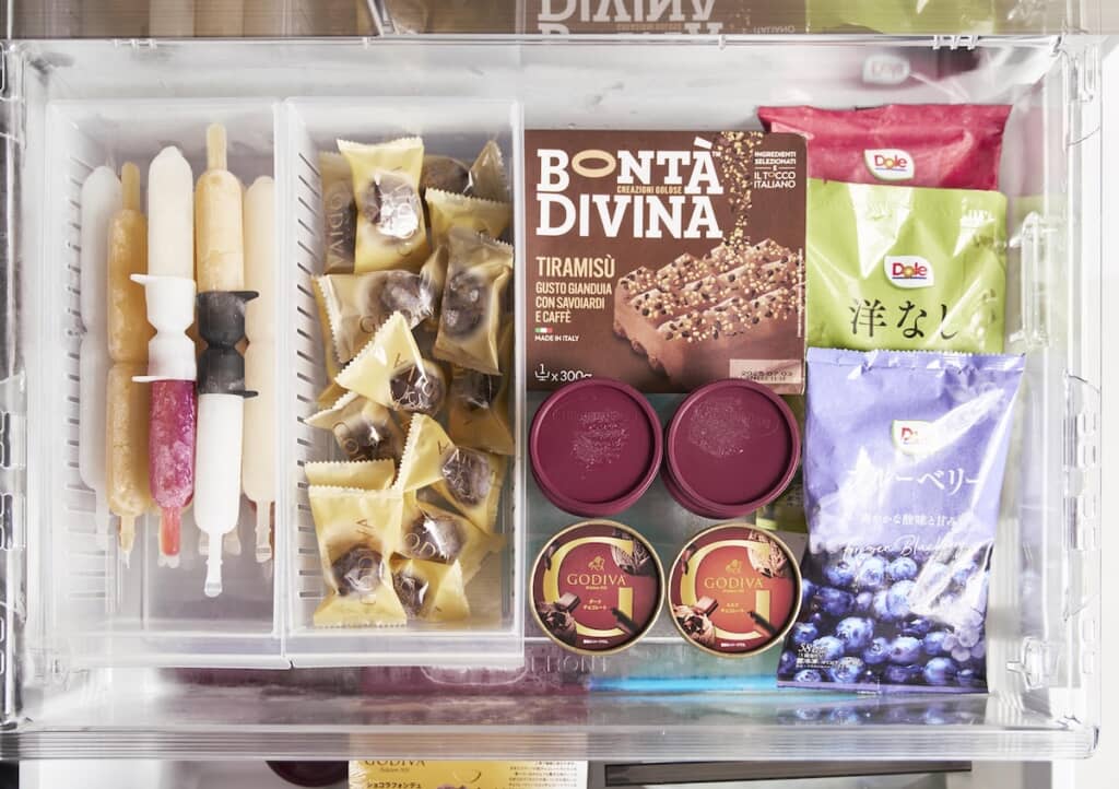 冷凍庫の中もすっきり（画像は山崎実業公式Xより引用）