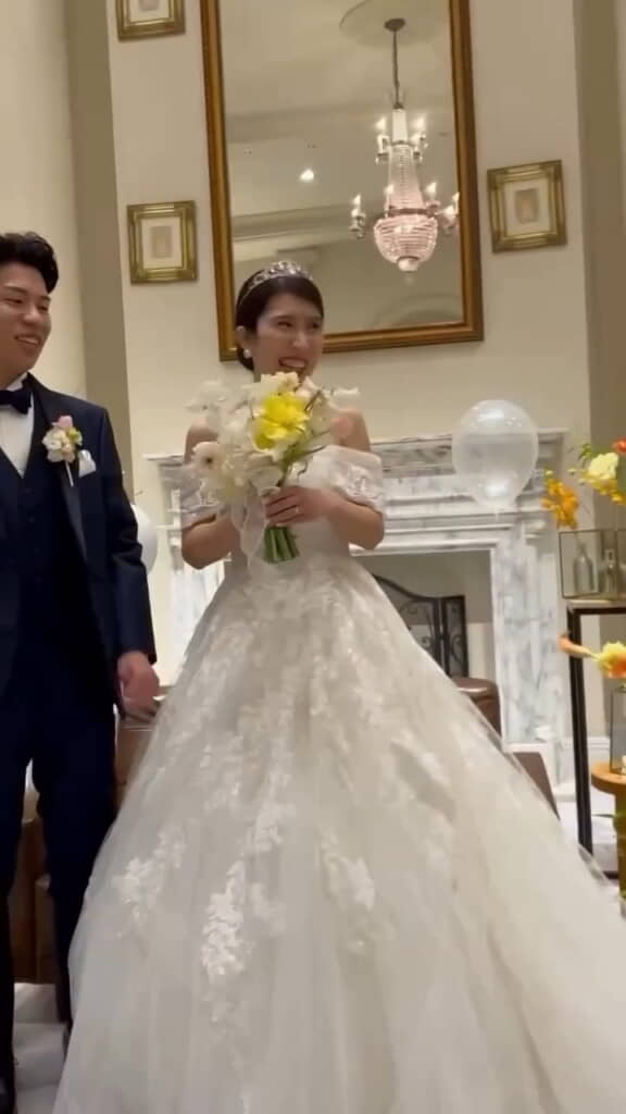 新郎新婦もニッコリ