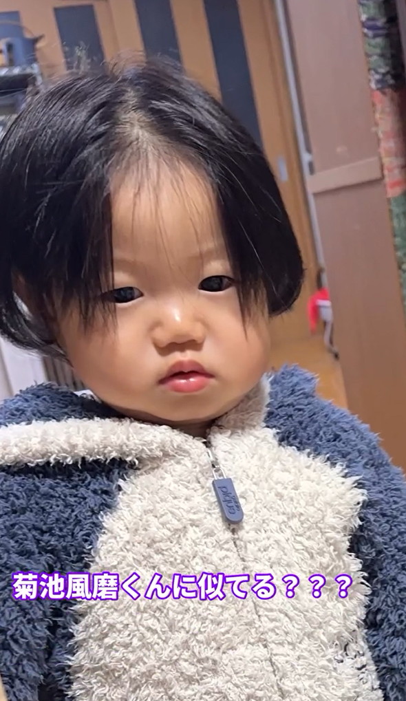 息子君のアップ