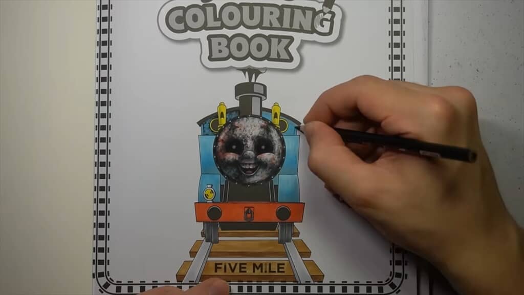 ホラーアティストによるきかんしゃトーマスの塗り絵