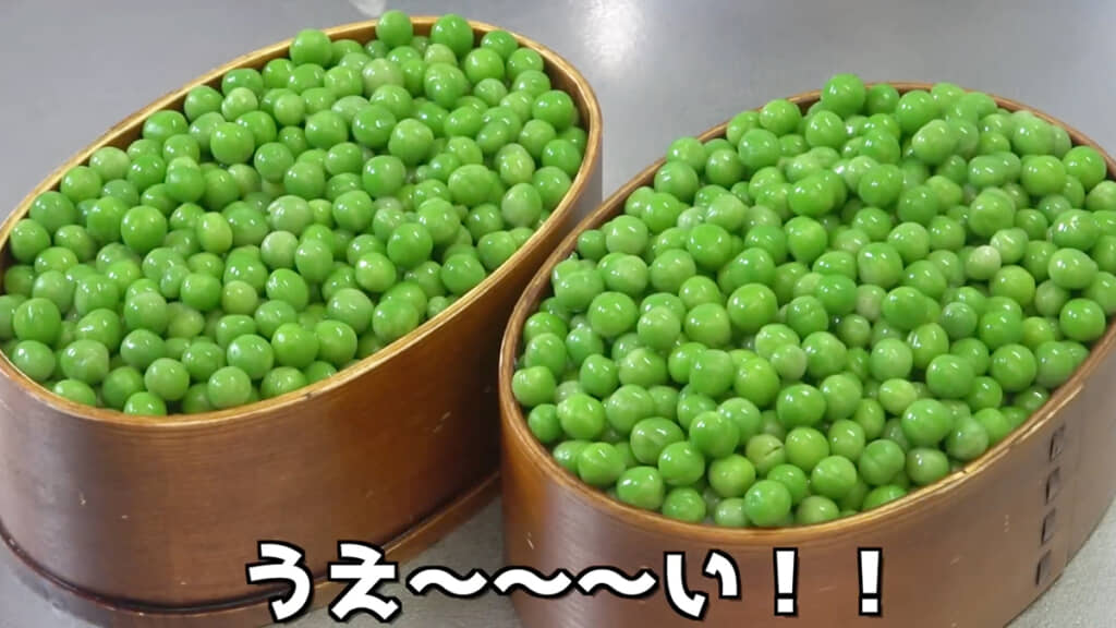 グリーンピース弁当が完成！