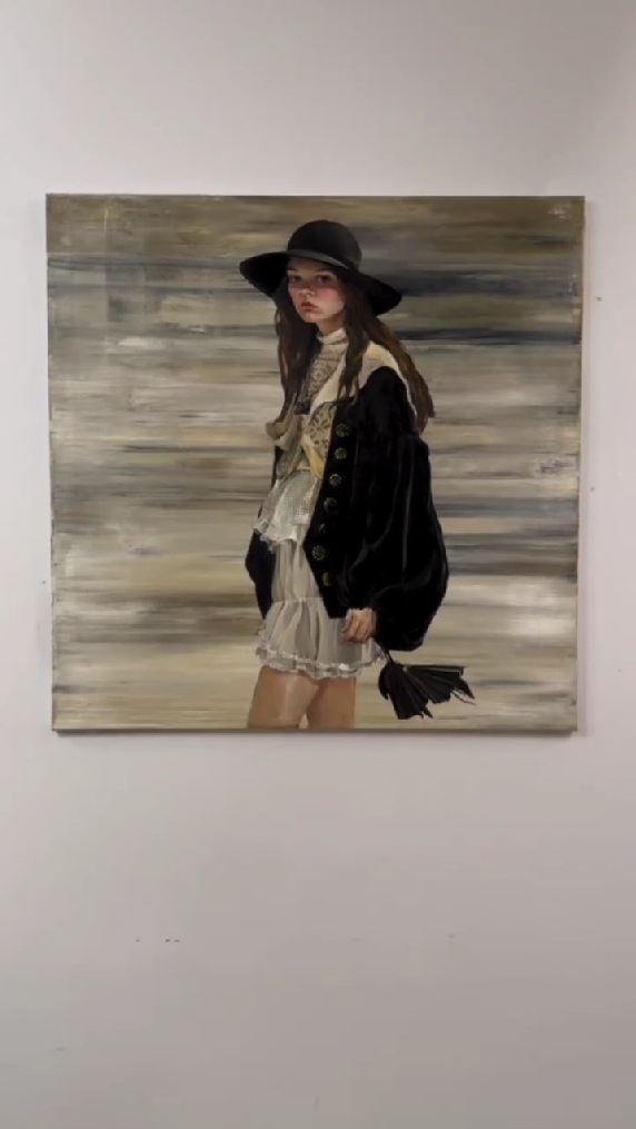 【板材に映し出された絵画】見た事ないアート作品を〜美しい肌を持つ女性のアート作品 見た事ないアート作品を】︎傑作︎デジタル油絵クラシックポート