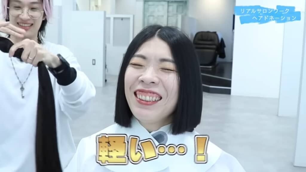 9年分の想いのこもった髪をバッサリ！