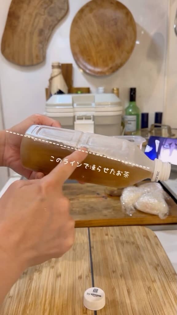 凍らせて保冷剤替わりに