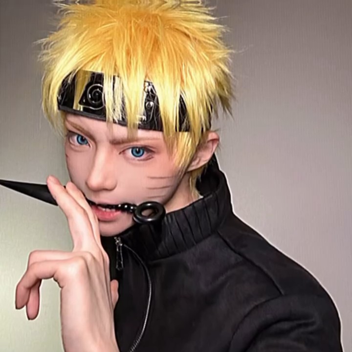 うずまきナルトのコスプレをするタルキさん