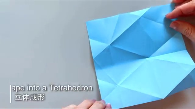 折り目をつけては開く、を繰り返します
