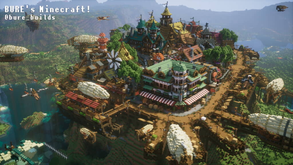 建築された冒険者の町【マイクラ】【マインクラフト】【Minecraft】