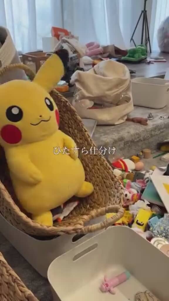ぬいぐるみを仕分けて