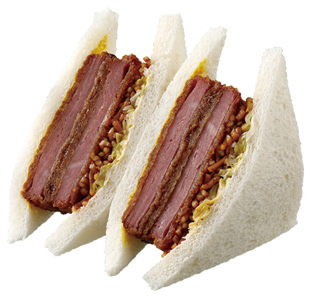 盛りすぎ!ハムカツサンド