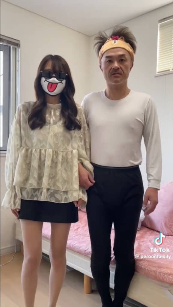 娘と父で服を交換