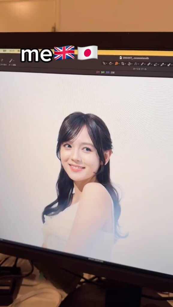 イギリス人の父と日本人の母を持つ北沢蘭さん