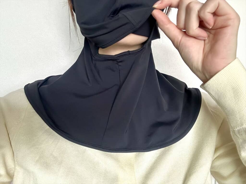 UVカットフェイスカバー　口元は呼吸がしやすい