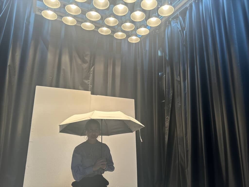 日傘を差したところ