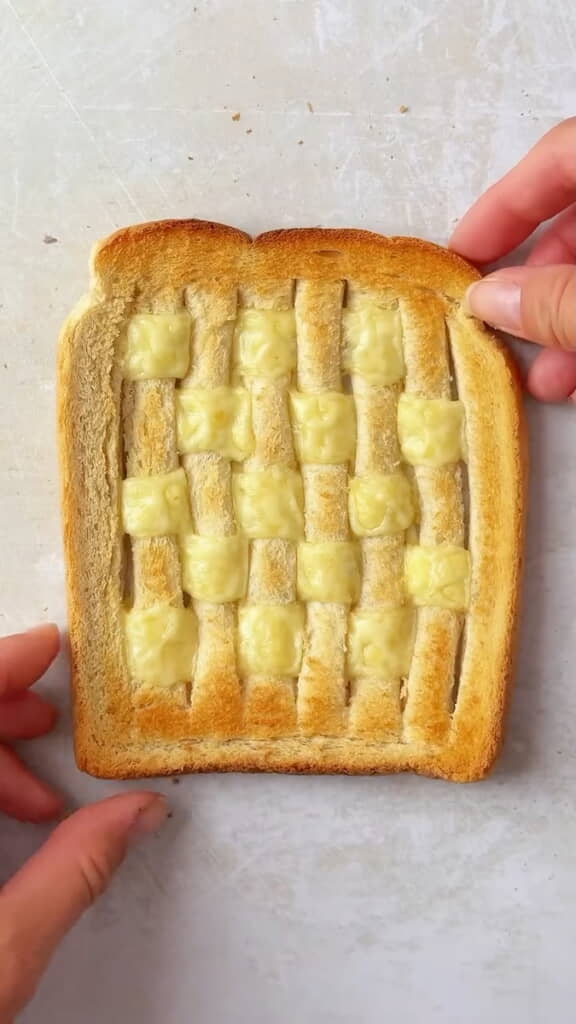 かわいいチーズトーストの完成！