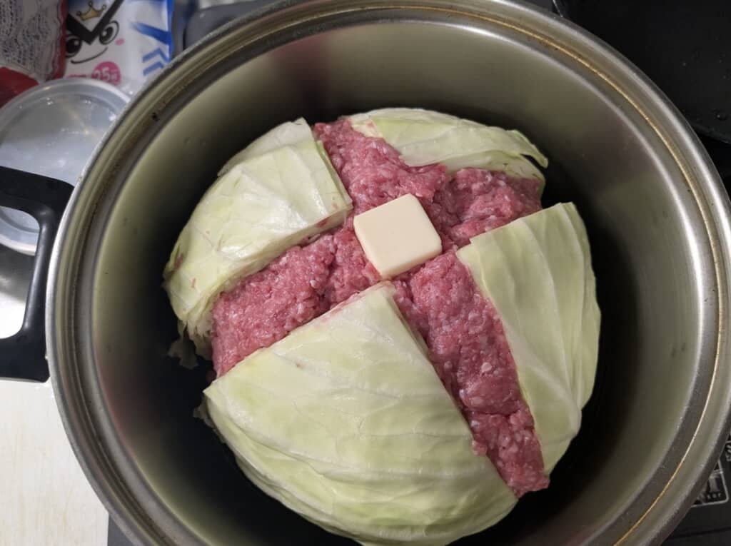 鍋に投入します