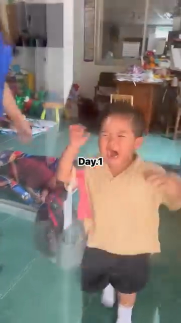 号泣しながら走ってくる初日