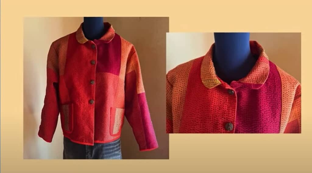 紅木綿刺子ジャケット