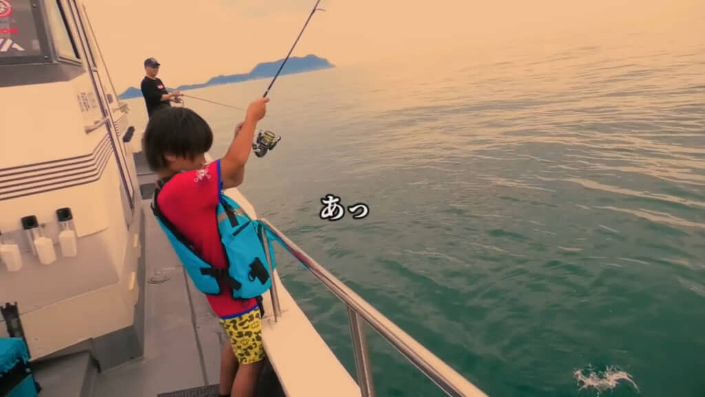 2年半前に釣り上げることができなかったアオリイカ（※2022年9月公開の動画より）