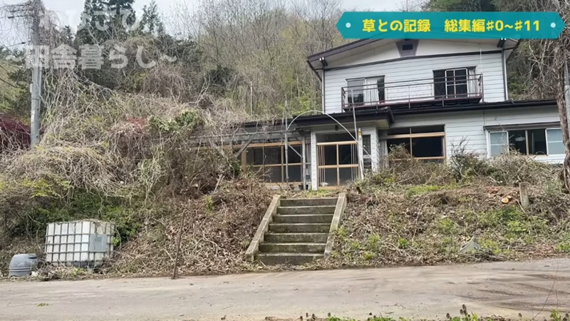 ツルがなくなり通りやすくなった玄関への道