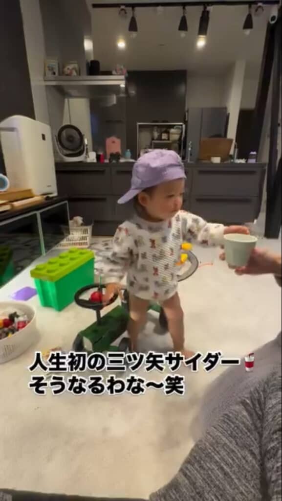 サイダーが気になる息子くん