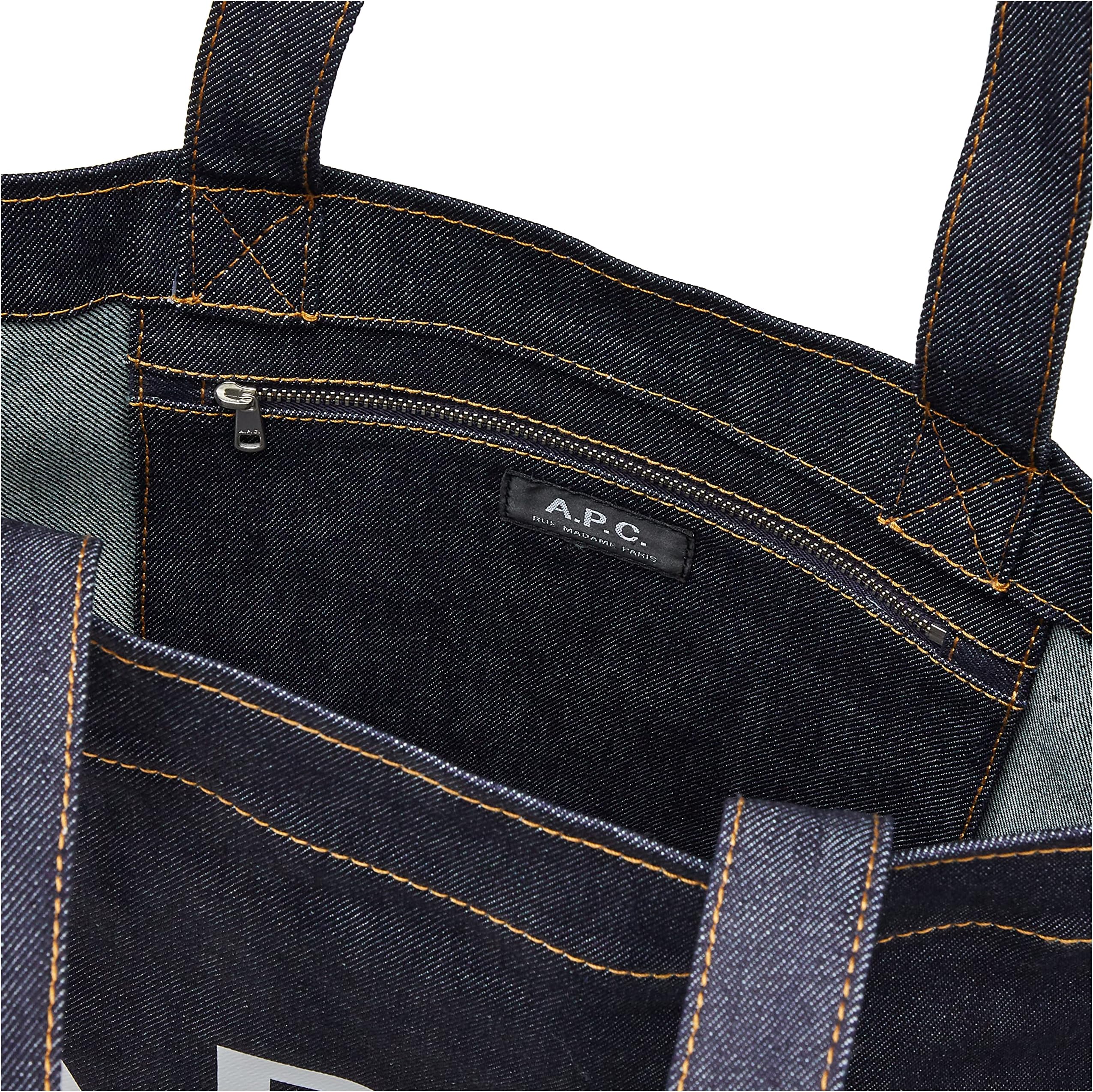 A.P.C. ロゴ デニム トートバッグ AXEL レザー apc アーペーセー Axel トートバッグ｜バッグ｜A.P.C. | アーペーセー日本公式
