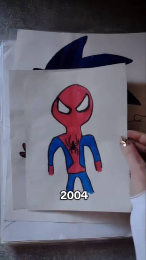 2004年に描いたスパイダーマンのイラスト