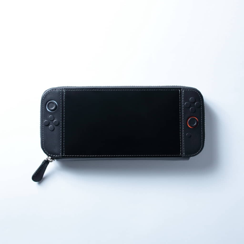 革で作られたSwitch2デザインの財布