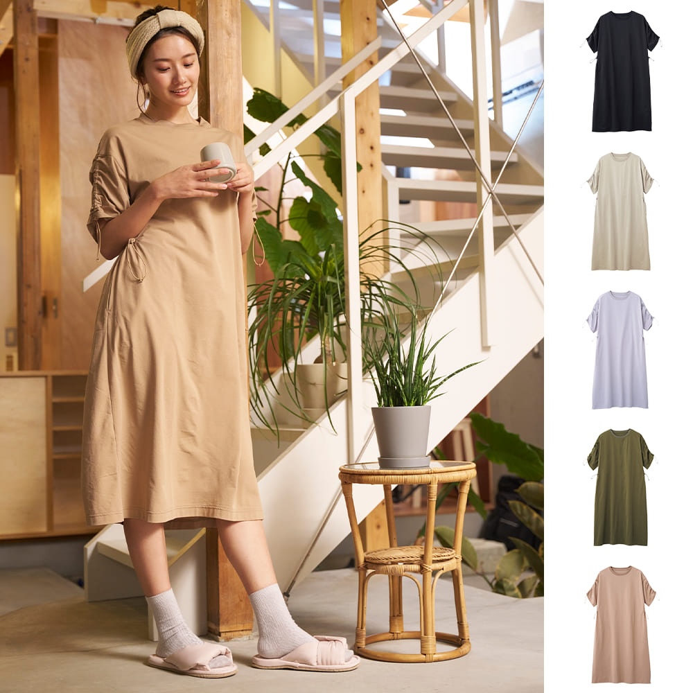 ワークマンの「レディースニュートラルシャーリングスリーブワンピース」